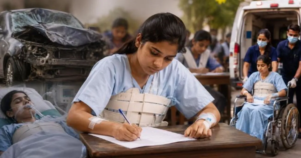 सड़क हादसे में घायल सृष्टि दुबे ने अस्पताल से उठकर दी नीट परीक्षा, बनी प्रेरणा की मिसाल