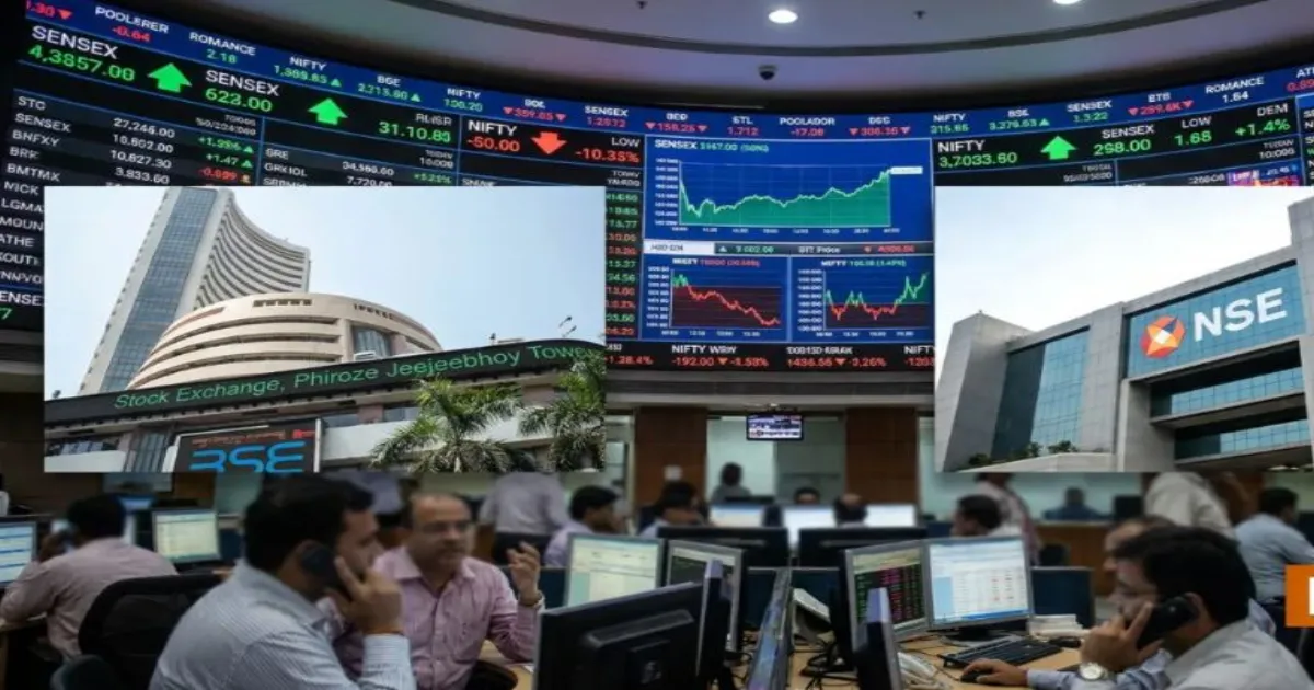कच्चे तेल में उछाल से शेयर बाजार पर दबाव, सेंसेक्स 600 अंक से अधिक टूटा, निफ्टी भी लाल निशान में