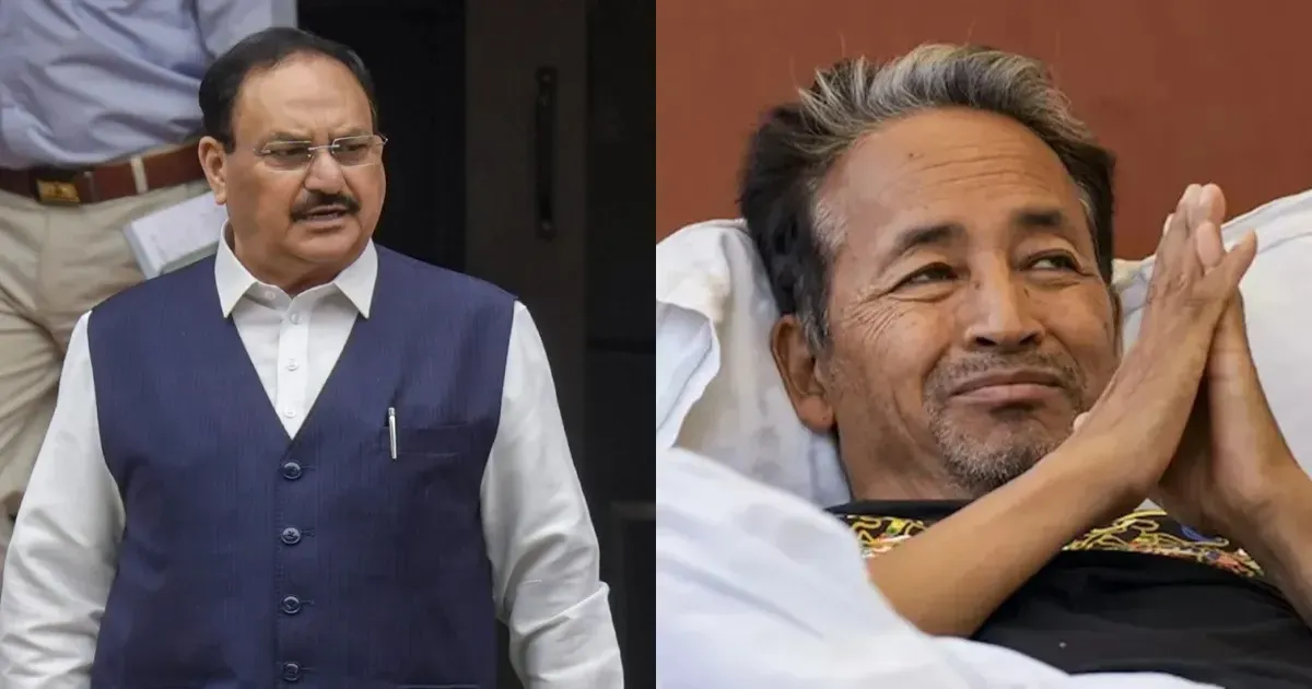 मेदांता अस्पताल में सोनम वांगचुक से मिले जेपी नड्डा और जितेंद्र सिंह, धर्मेंद्र प्रधान के इस्तीफे की मांग पर आंदोलन जारी