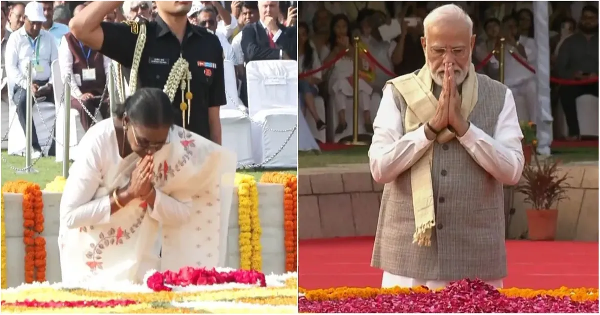 राष्ट्रपति मुर्मू और पीएम मोदी ने महात्मा गांधी को दी श्रद्धांजलि, लाल बहादुर शास्त्री की विरासत को किया याद