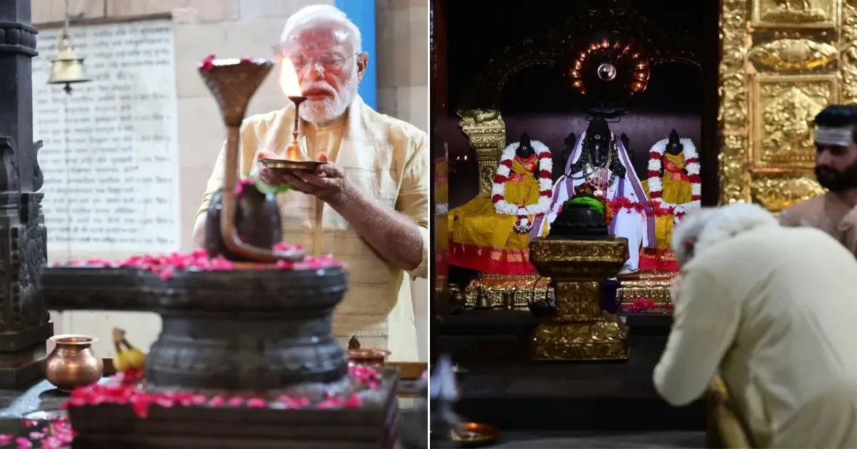 सार्वजनिक जीवन के 25 साल पूरे होने पर पीएम मोदी ने दिल्ली के श्री विनायक मंदिर में की पूजा