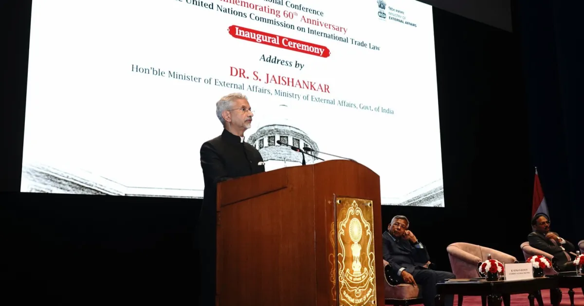 वैश्विक व्यापार कानूनों में समावेशिता जरूरी: यूएनसीआईटीआरएएल सम्मेलन में बोले विदेश मंत्री एस. जयशंकर