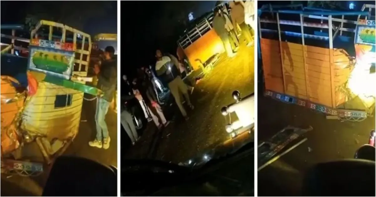 भोपाल में वैन-ट्रैक्टर की भीषण टक्कर, पांच की मौत, दस घायल