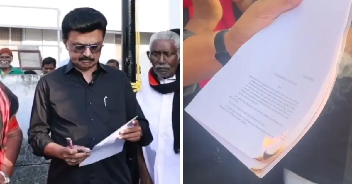 एमके स्टालिन का बड़ा विरोध, परिसीमन बिल की कॉपी जलाकर कहा—द्रविड़ भूमि में फैलेगी आग