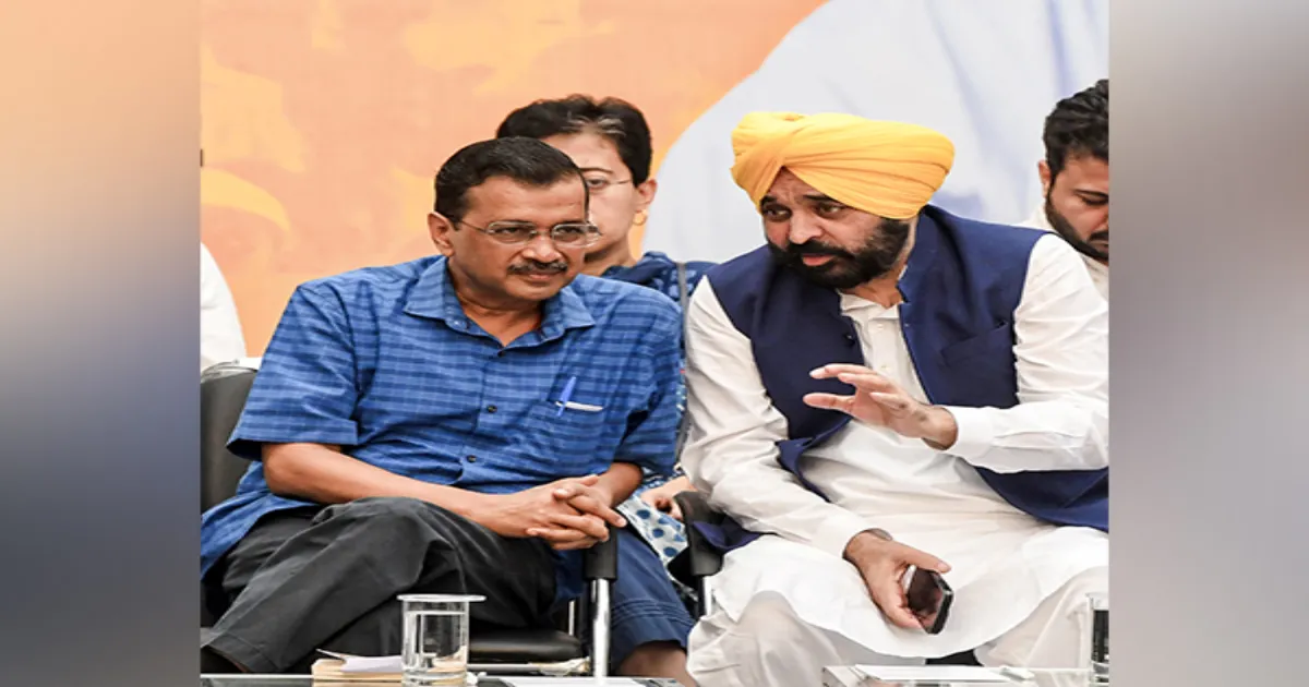 भगवंत मान और अरविंद केजरीवाल ने भाजपा और ED पर निशाना साधा