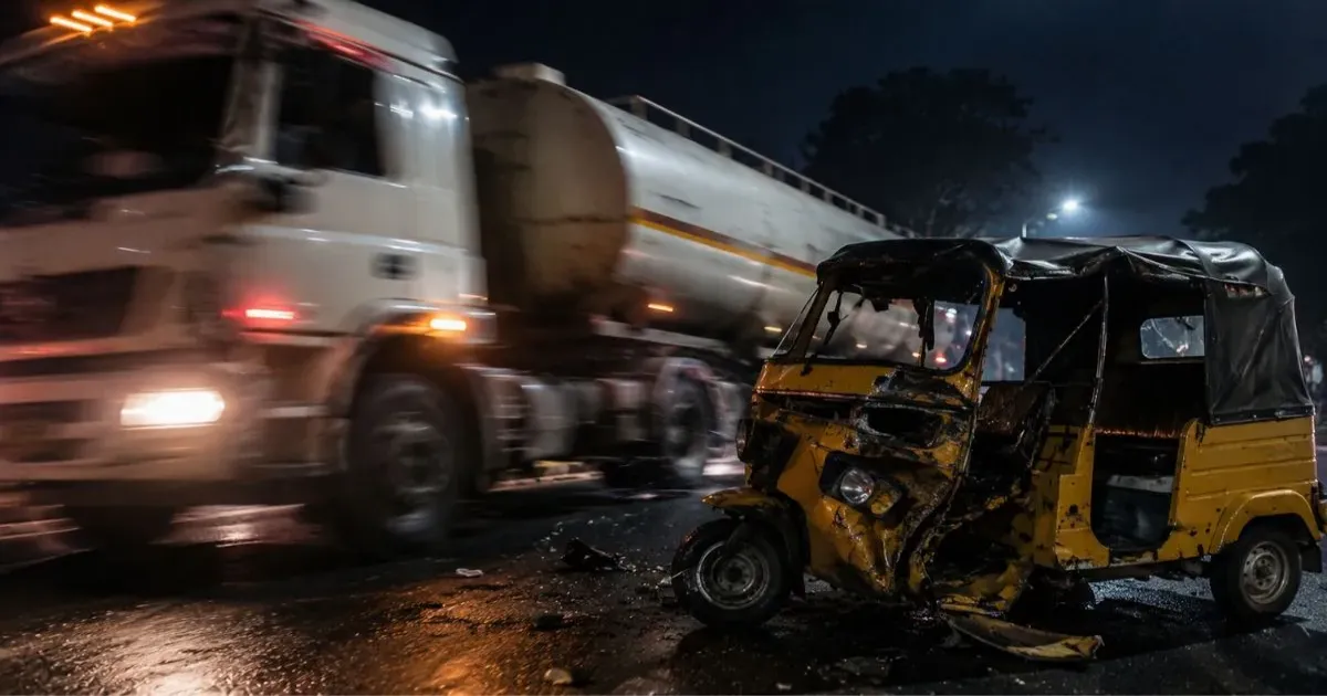 तेलंगाना में भीषण सड़क हादसा, तेज रफ्तार टैंकर ने ऑटो को मारी टक्कर; 5 महिलाओं समेत 6 की मौत