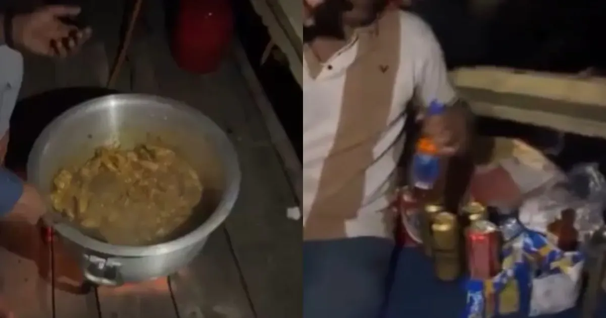 गंगा नदी में नाव पर चिकन बनाने और शराब पार्टी का वीडियो वायरल, 5 लोग गिरफ्तार