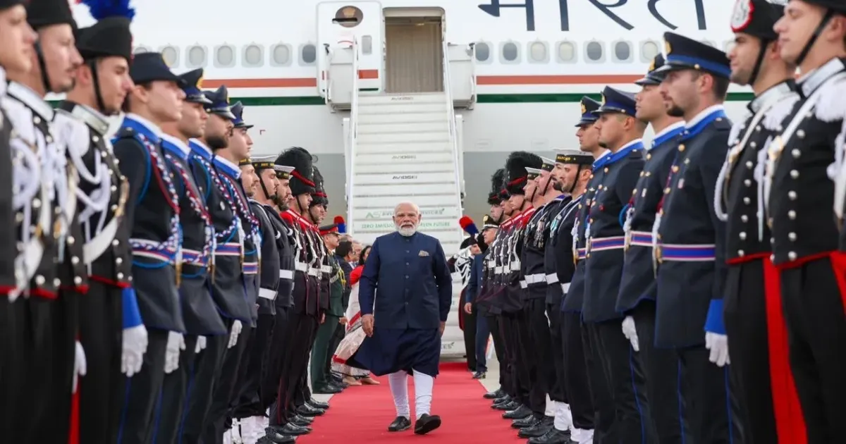 पांच देशों के दौरे के अंतिम चरण में इटली पहुंचे प्रधानमंत्री नरेंद्र मोदी, मेलोनी से करेंगे मुलाकात