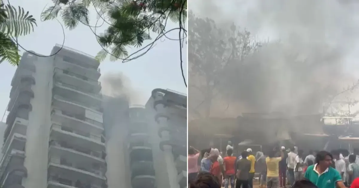 गाजियाबाद में क्रॉसिंग्स रिपब्लिक और अजनारा सोसाइटी में भीषण आग, दमकल की टीमें जुटीं
