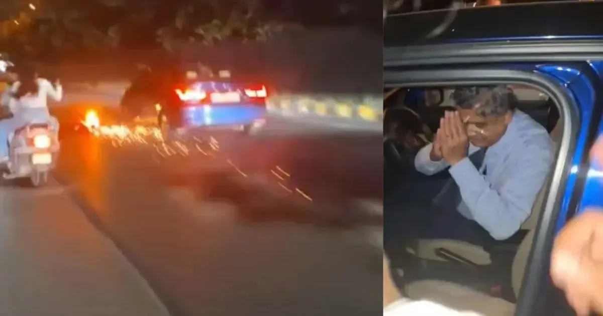 आरके पुरम में कार ने बाइक को टक्कर मारकर 100 मीटर तक घसीटा, 73 वर्षीय चालक हिरासत में