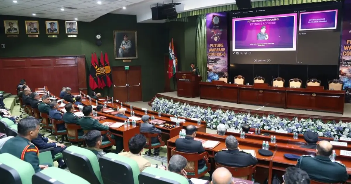 नई दिल्ली में फ्यूचर वारफेयर कोर्स का तीसरा संस्करण शुरू, भविष्य के युद्धों के लिए सैन्य नेतृत्व तैयार
