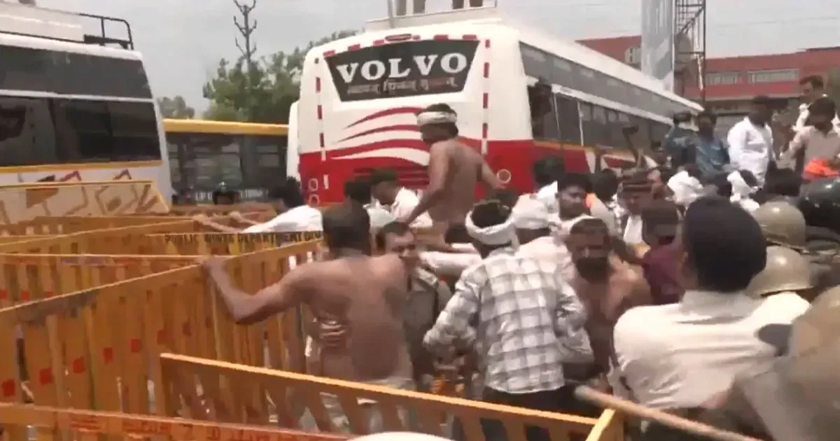 भोपाल में किसानों और पुलिस के बीच हिंसक झड़प, एमएसपी पर मूंग खरीद की मांग को लेकर प्रदर्शन तेज