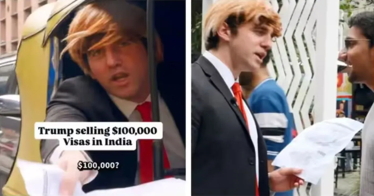 भारत में H1-B वीज़ा बेचते दिखे अमेरिकी कॉमेडियन, डोनाल्ड ट्रंप की नकल ने मचाया हंसी का तूफान