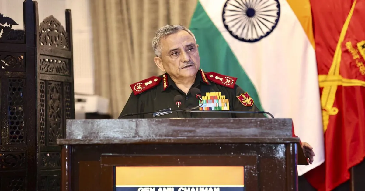 सुदर्शन चक्र परियोजना के लिए तीनों सेनाओं का व्यापक सहयोग आवश्यक: चीफ ऑफ डिफेंस स्टाफ जनरल चौहान