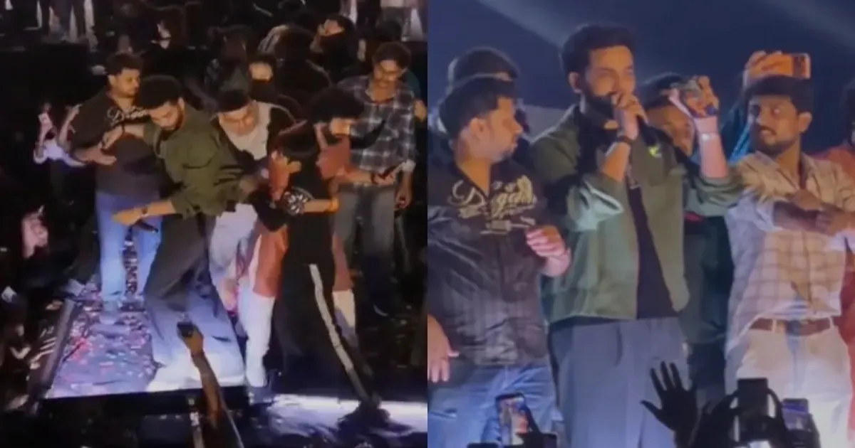 कानपुर में एल्विश यादव के डांडिया नाइट कार्यक्रम में हंगामा, फैन ने खींची जैकेट; साथी मंच से गिरा