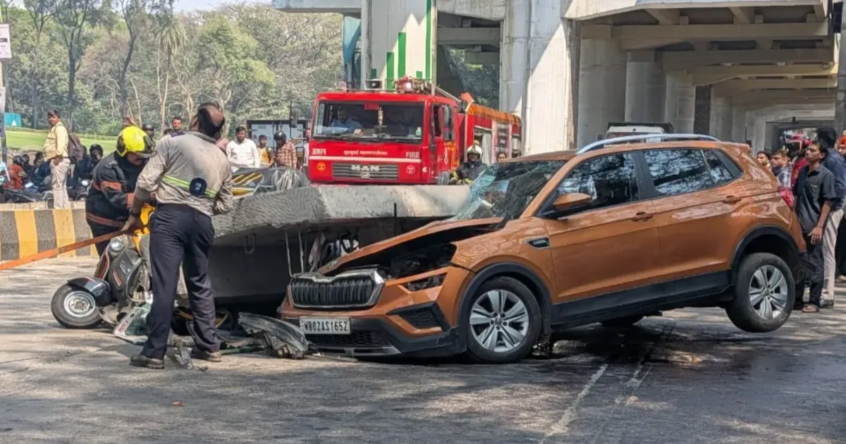 मुंबई के मुलुंड में निर्माणाधीन मेट्रो पिलर गिरा, एक की मौत, तीन घायल