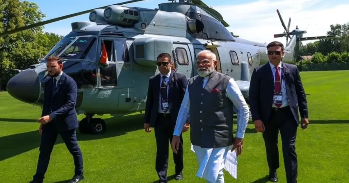 जी7 शिखर सम्मेलन में शामिल होने फ्रांस पहुंचे प्रधानमंत्री नरेंद्र मोदी, ट्रंप समेत कई वैश्विक नेताओं से करेंगे मुलाकात
