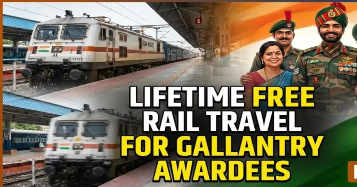 वीरता पदक विजेताओं को आजीवन मुफ्त रेल यात्रा की सुविधा, 1 नवंबर से बुकिंग