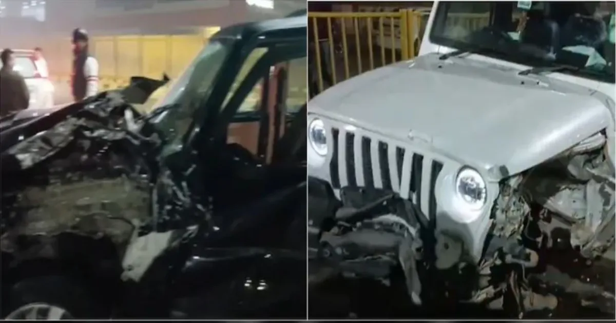 नशे में धुत स्कॉर्पियो चालक का फरीदाबाद में तांडव, कई वाहनों को मारी टक्कर