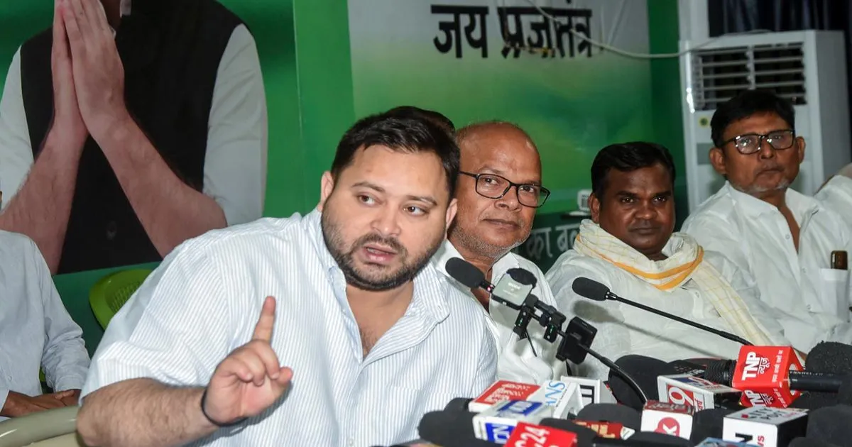 tejashwi-yadav-accuses-vijay-kumar-sinha-two-epic-numbers
