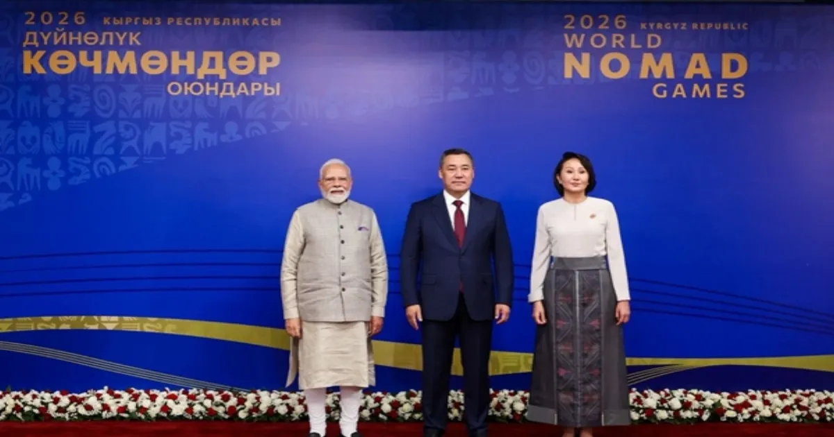 प्रधानमंत्री मोदी ने एससीओ नेताओं के साथ विश्व घुमंतू खेलों के उद्घाटन समारोह में लिया हिस्सा
