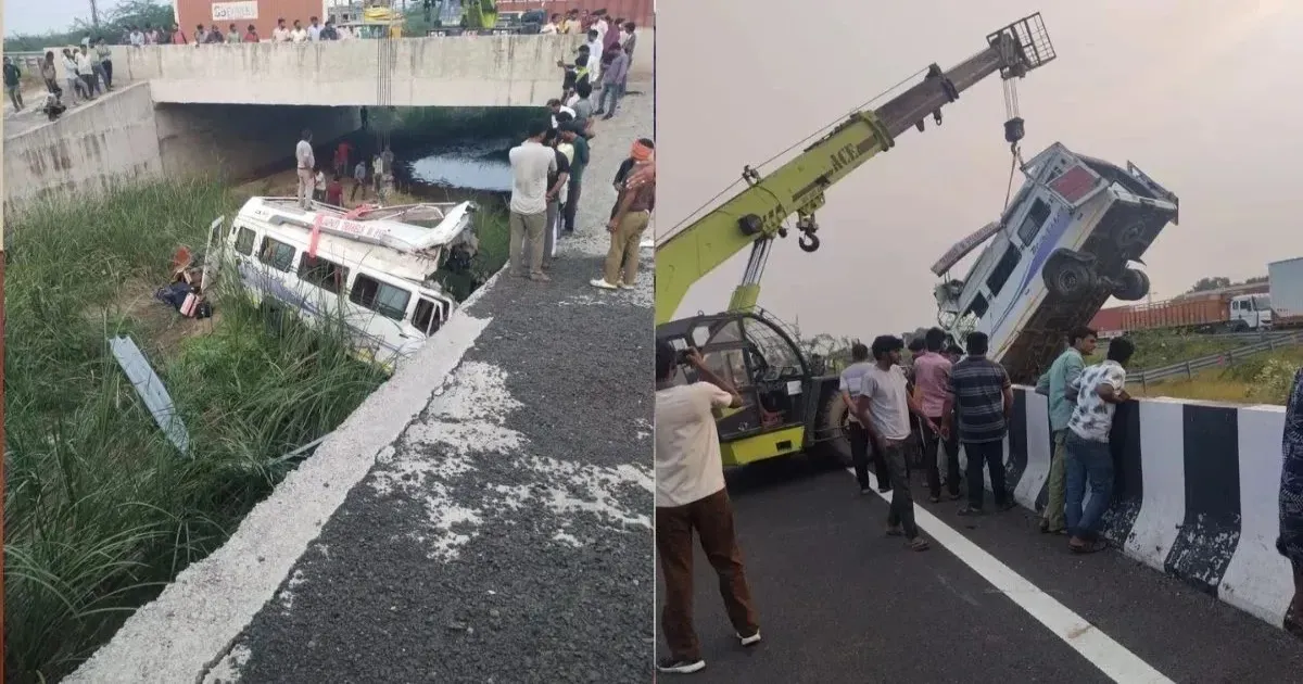 राजस्थान के कोटा में दिल्ली-मुंबई एक्सप्रेसवे पर मिनी बस पलटी, 8 की मौत और 15 घायल