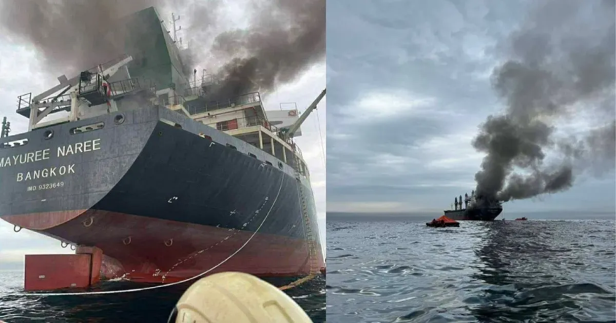 भारत जाने वाली थाई कार्गो शिप पर स्ट्रेट ऑफ़ हॉर्मुज़ में प्रोजेक्टाइल से हमला