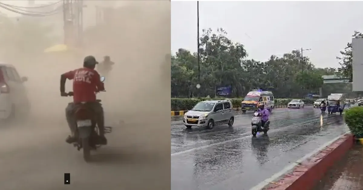 दिल्ली-एनसीआर में हीटवेव से राहत, बारिश और धूल भरी आंधी; IMD ने रेड अलर्ट जारी किया