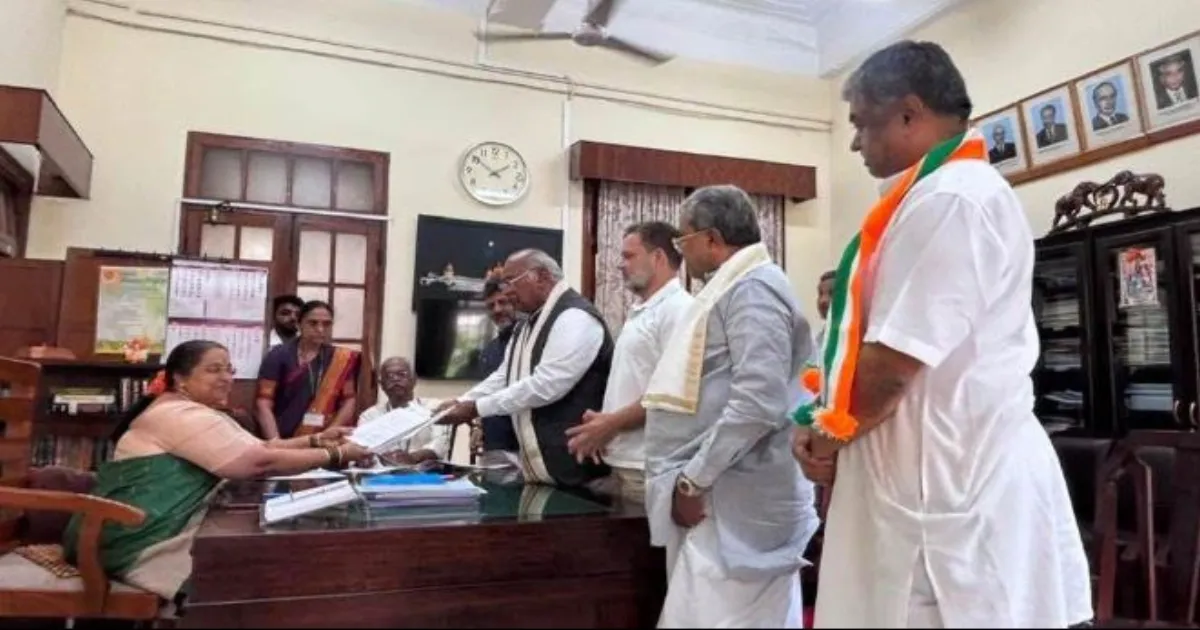कांग्रेस अध्यक्ष मल्लिकार्जुन खड़गे ने कर्नाटक से राज्यसभा चुनाव के लिए दाखिल किया नामांकन