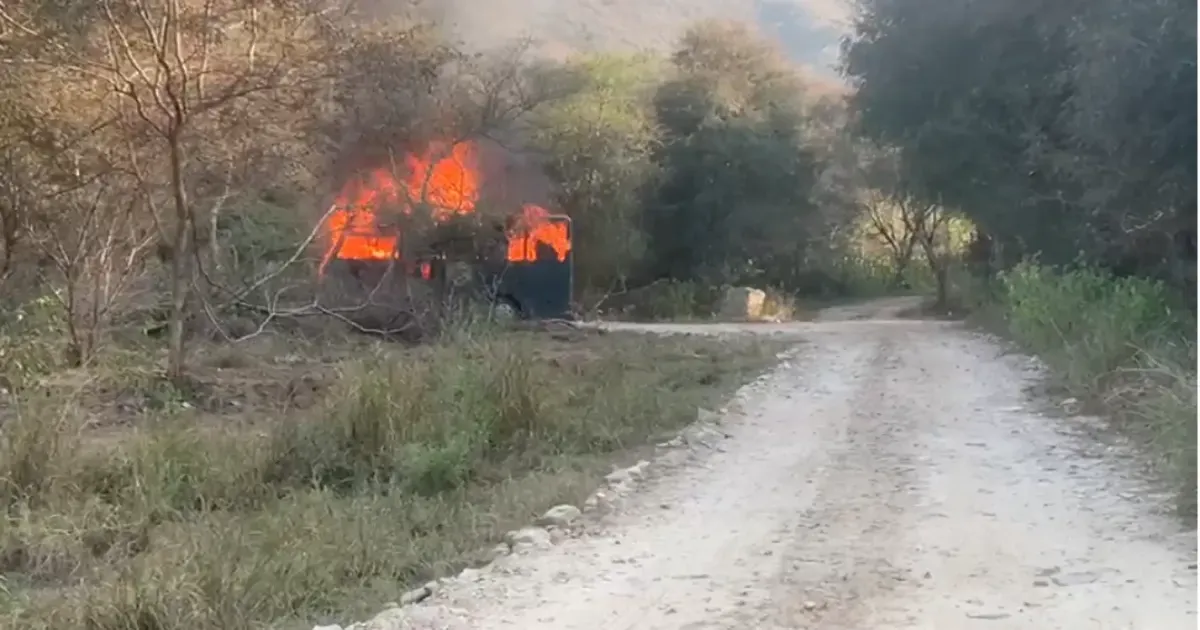 नाहरगढ़ बायोलॉजिकल पार्क में सफारी बस में आग, 15 पर्यटक बाल-बाल बचे