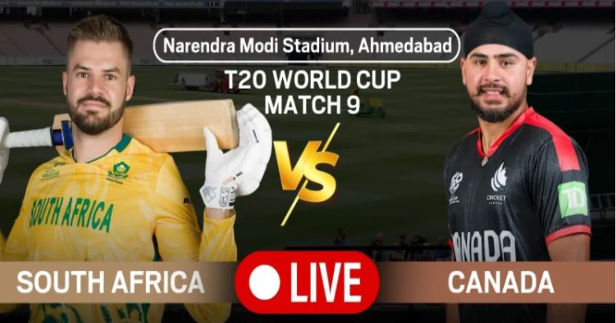 टी20 वर्ल्ड कप 2026: कनाडा ने टॉस जीतकर गेंदबाजी चुनी, अहमदाबाद में पहले बल्लेबाजी करेगा दक्षिण अफ्रीका