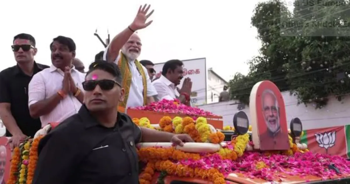 तमिलनाडु चुनाव: कन्याकुमारी में प्रधानमंत्री नरेंद्र मोदी का रोड शो, डॉ. भीमराव अंबेडकर को श्रद्धांजलि दी
