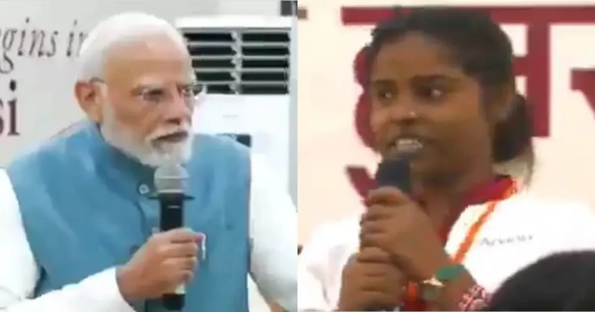 वाराणसी में महिला कर्मचारी ने की यूपी की कानून व्यवस्था की तारीफ, पीएम मोदी बोले- योगी जी को थैंक्यू बोलो