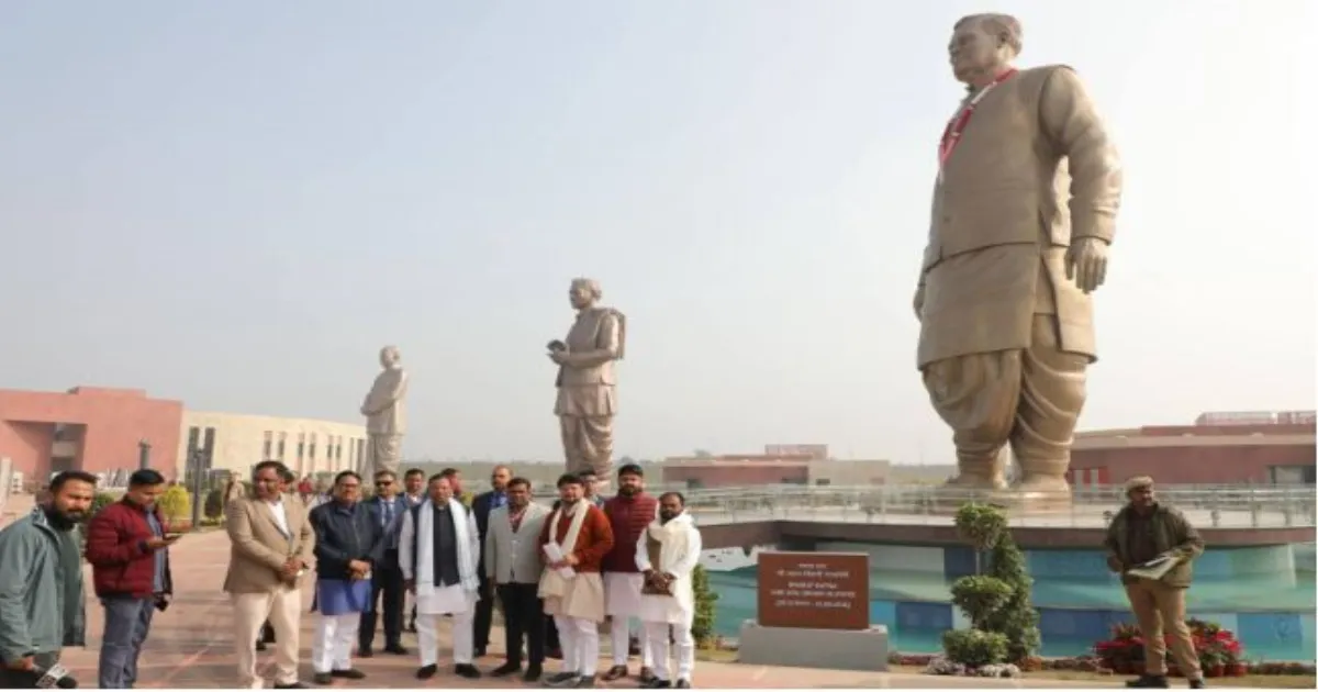 लखनऊ में राष्ट्र प्रेरणा स्थल: भाजपा के तीन महापुरुषों की भव्य प्रतिमाएं और दो मंज़िला संग्रहालय की खासियत