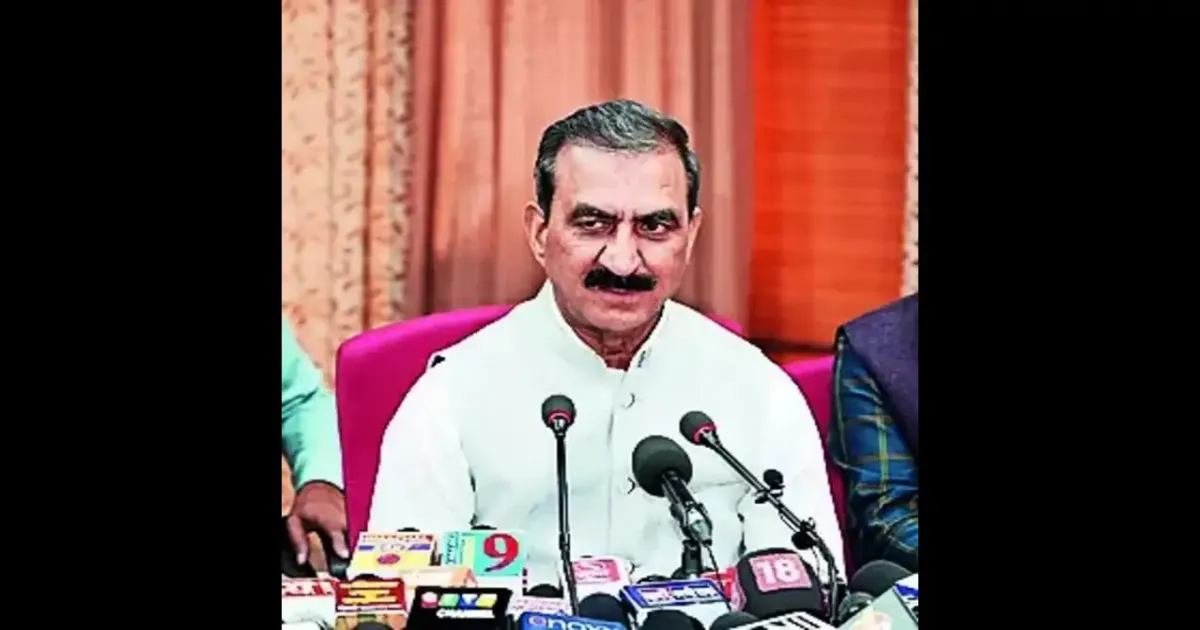 आपदाग्रस्त हिमाचल की अनदेखी कर रही है बीजेपी: सीएम सुखविंदर सिंह सुखु