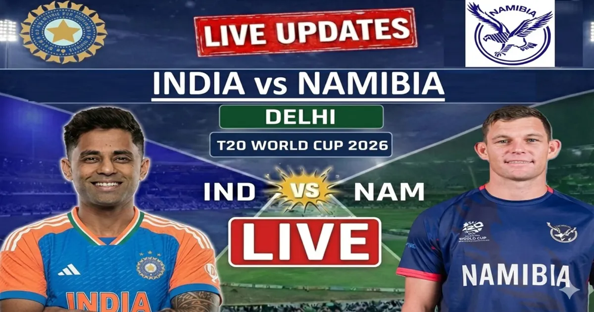 भारत बनाम नामीबिया, T20 वर्ल्ड कप 2026: भारत ने निर्धारित 20 ओवरों में बनाया 209/9