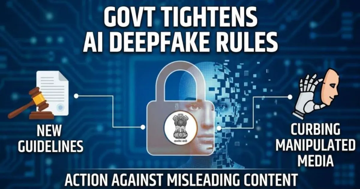 एआई डीपफेक पर सरकार का बड़ा शिकंजा, सोशल मीडिया प्लेटफॉर्म के लिए नए सख्त नियम लागू