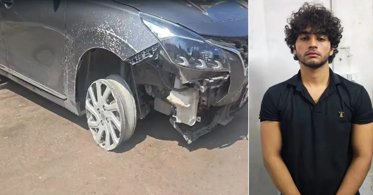 वडोदरा में नशे में धुत युवक का खतरनाक कारनामा, अगला टायर निकलने के बाद भी लोहे की रिम पर दौड़ाई गाड़ी
