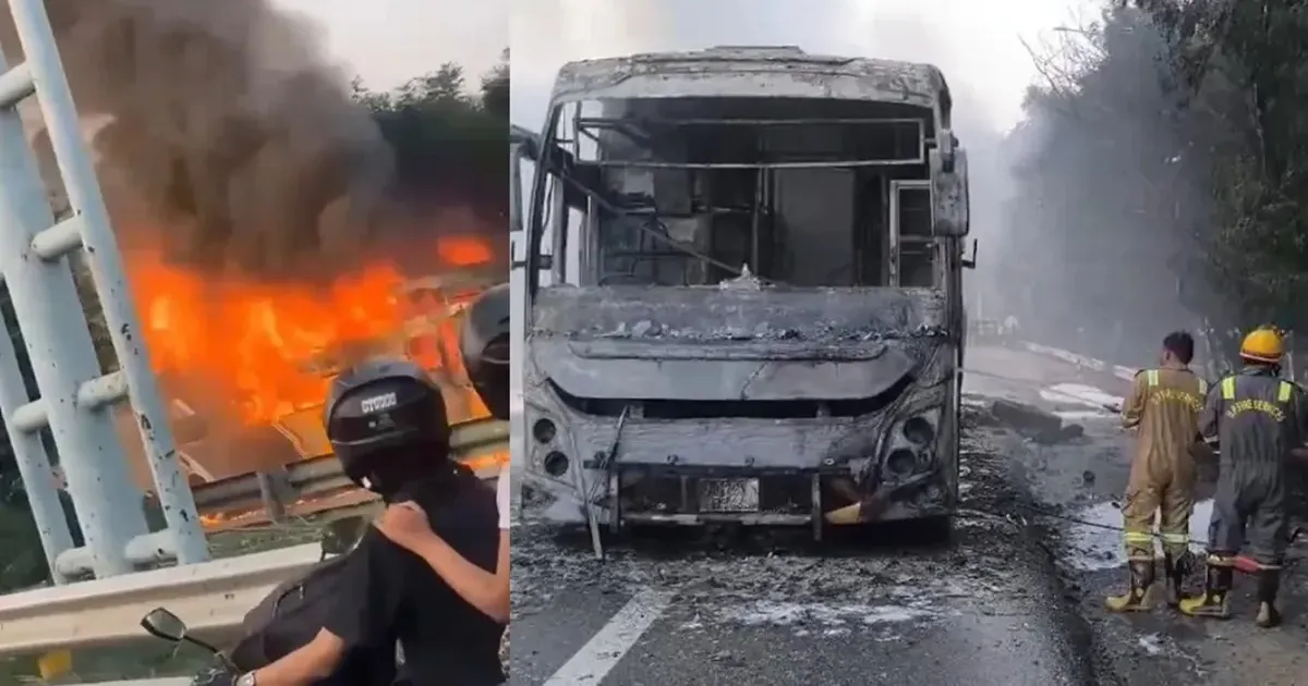 ग्रेटर नोएडा एक्सप्रेसवे पर स्लीपर बस में लगी भीषण आग, 32 यात्री सुरक्षित निकाले गए