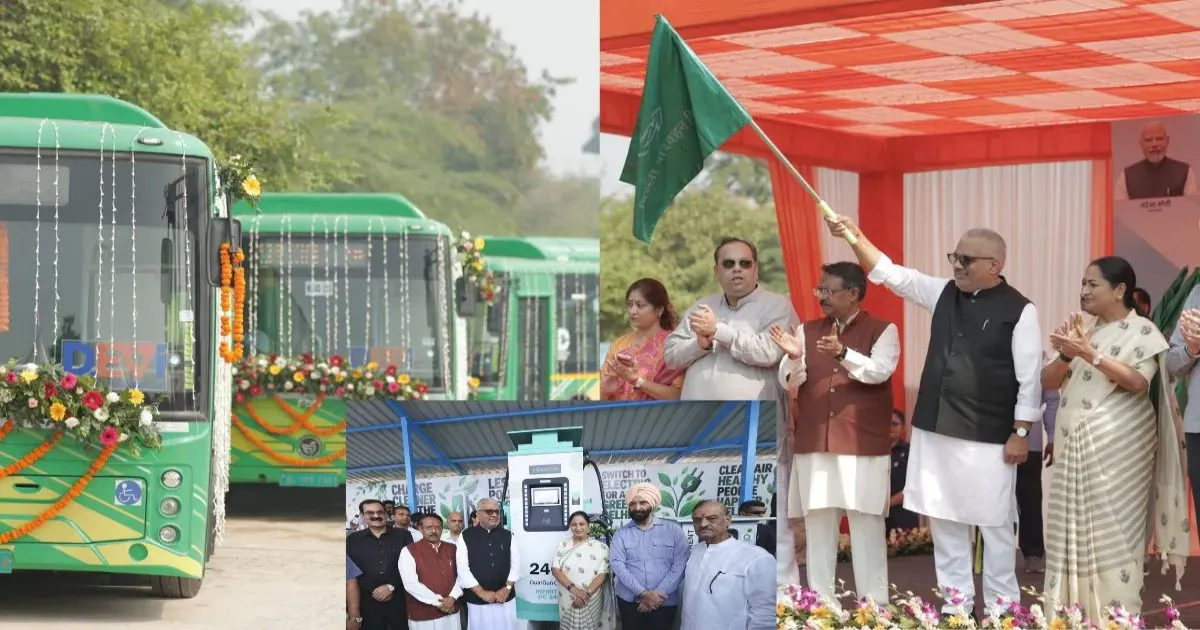 दिल्ली को मिलीं 150 नई इलेक्ट्रिक बसें, पांच ईवी चार्जिंग स्टेशन भी शुरू