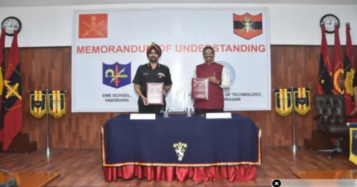 आईआईटी गांधीनगर और भारतीय सेना में समझौता: आयुध अनुसंधान और शैक्षणिक सहयोग के लिए साझेदारी