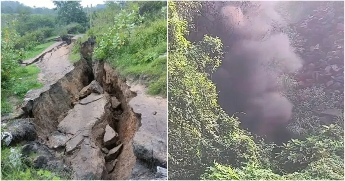 धनबाद के झरिया में जोरदार धमाके के बाद धंसी जमीन, जहरीले धुएं और आग से दहशत