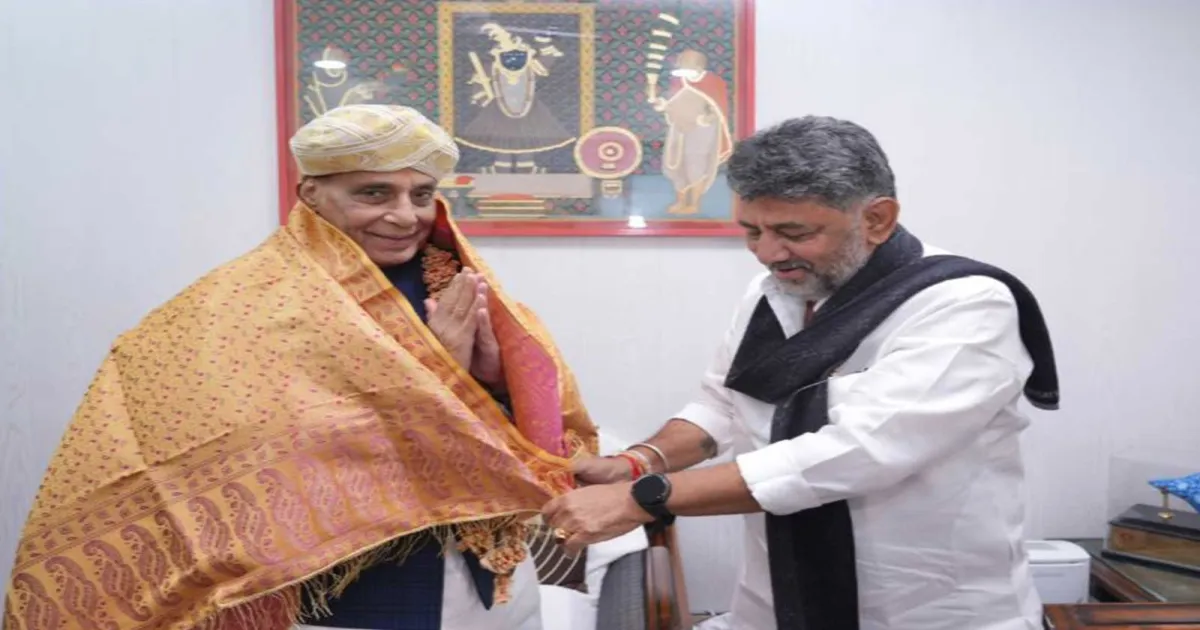 बेंगलुरु की प्रमुख शहरी परियोजनाओं के लिए डीके शिवकुमार ने रक्षा मंत्रालय से मांगी मंजूरी