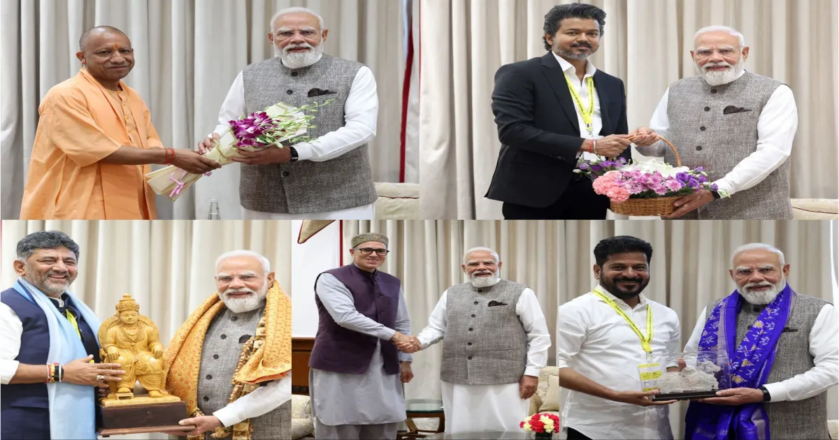 नीति आयोग गवर्निंग काउंसिल बैठक के दौरान कई राज्यों के मुख्यमंत्रियों की पीएम मोदी से मुलाकात