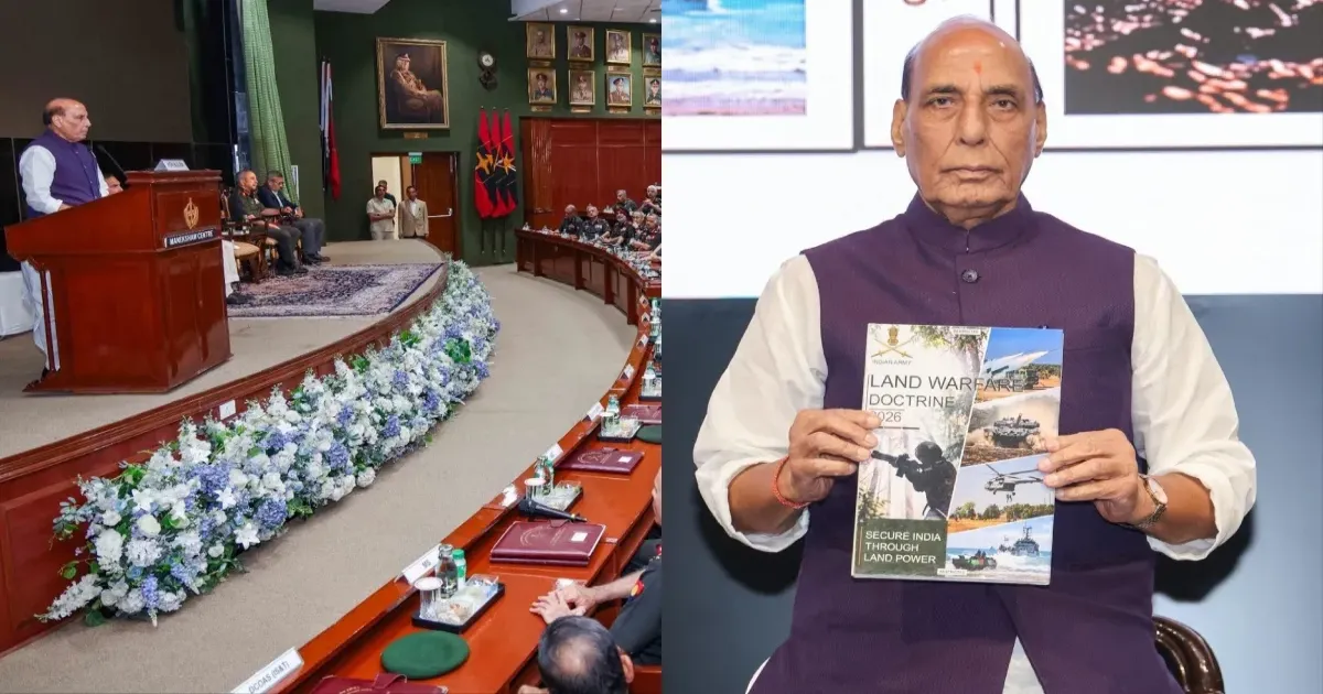 राजनाथ सिंह ने जारी किया भारतीय सेना का भूमि युद्ध सिद्धांत 2026, भविष्य की जंग में एआई और ड्रोन की होगी अहम भूमिका