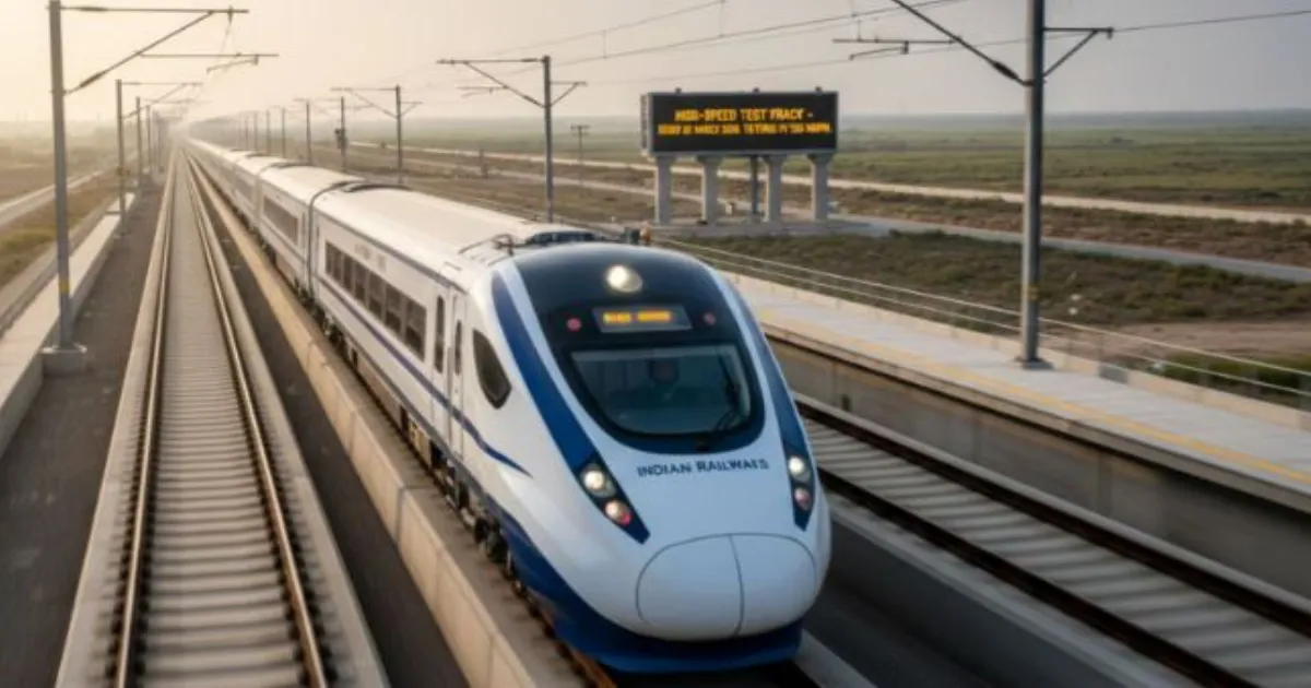 मार्च 2026 तक तैयार होगी भारतीय रेल की पहली हाई-स्पीड टेस्ट ट्रैक, 220 किमी प्रति घंटे की रफ्तार से होगा ट्रेनों का परीक्षण