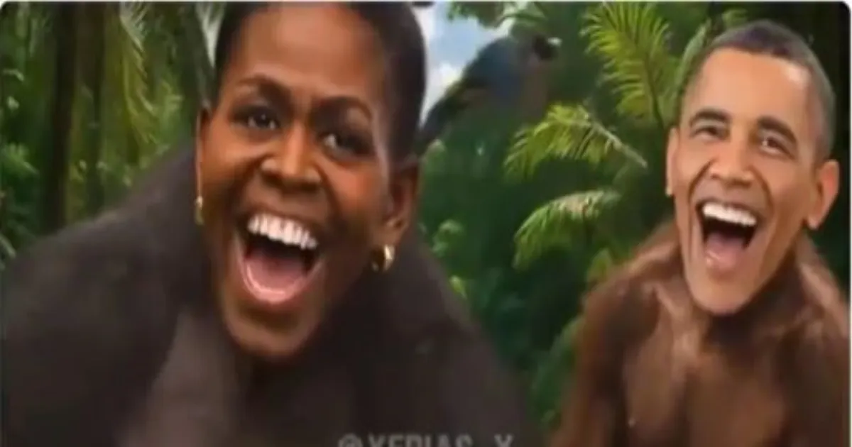 हमारे इतिहास पर कलंक: ट्रंप को बाराक और मिशेल ओबामा को बंदरों के रूप में दिखाने वाले वीडियो पर आलोचना का सामना