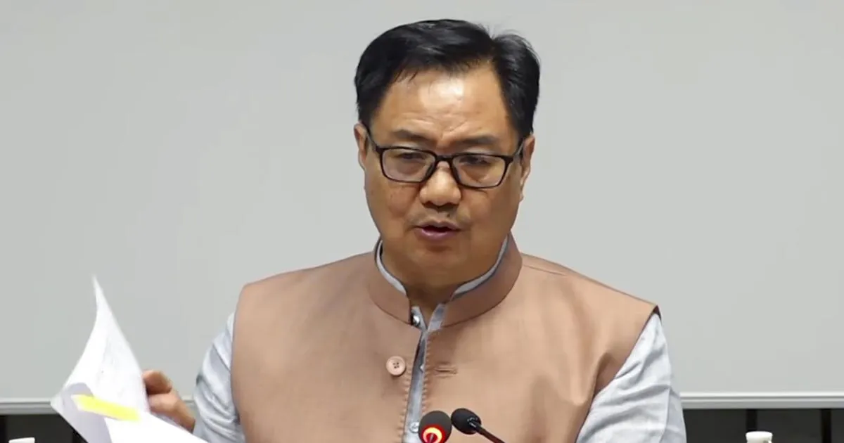 संसद सत्र सफल सरकार और देश के लिए, विपक्ष के लिए असफल: किरेन रिजिजू