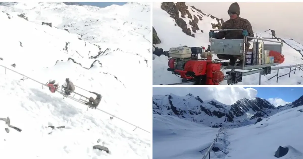 आर्मी ने अरुणाचल प्रदेश में देशी हाई-ऑल्टिट्यूड मोनो रेल सिस्टम तैनात किया