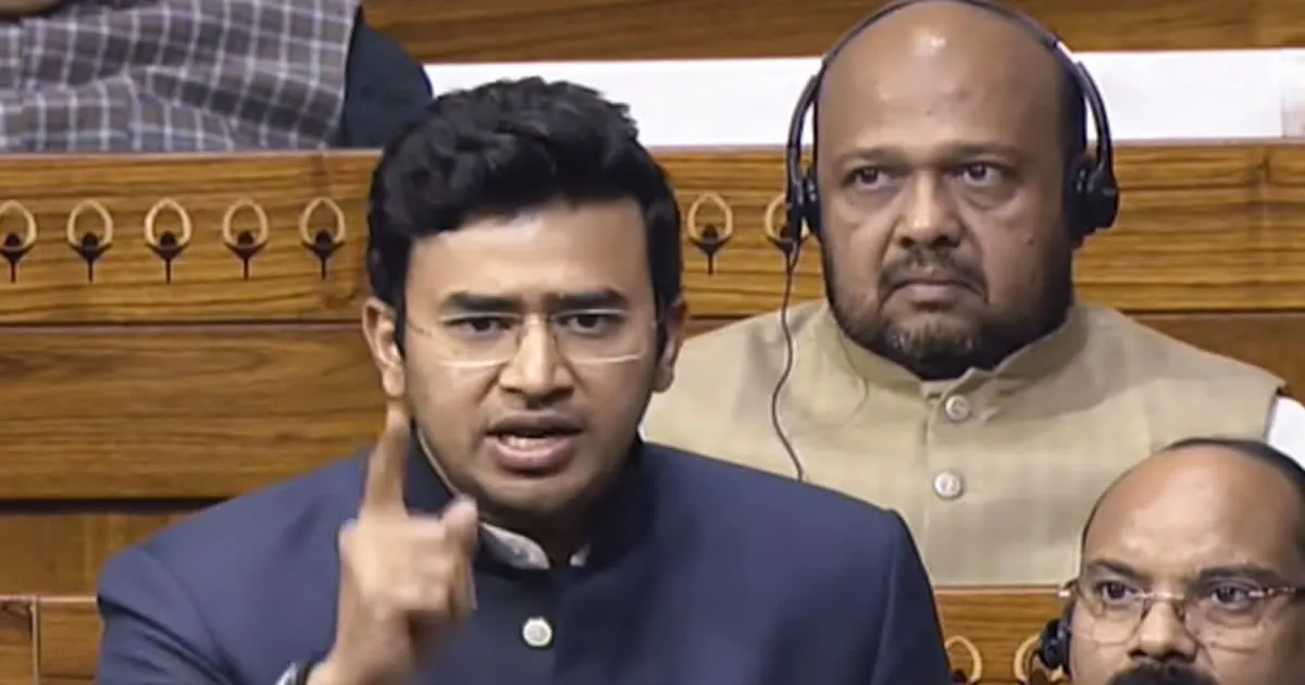 BJP सांसद तेजस्वी सूर्या ने DMK और कांग्रेस पर महाभियोग का राजनीतिक उपयोग करने का आरोप लगाया